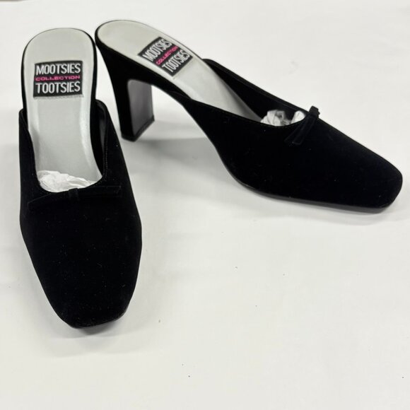 Mootsies Tootsies Collection Karina Black Heel Women 8.5 M Open Back Closed Toe - Picture 1 of 9